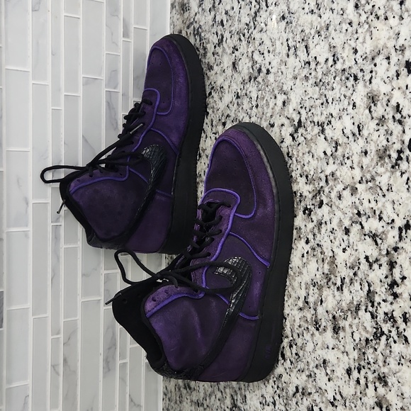 Mens Purple & Black Nike Air Force 1 High Kobe Bryant Sneakers sz 9 - 315121-017 - Picture 3 of 6